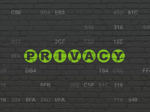 Sicherheitskonzept: Privatsphäre vor dem Hintergrund der Wand — Stockfoto