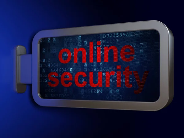 Концепция защиты: Безопасность в Интернете на фоне рекламного щита — стоковое фото
