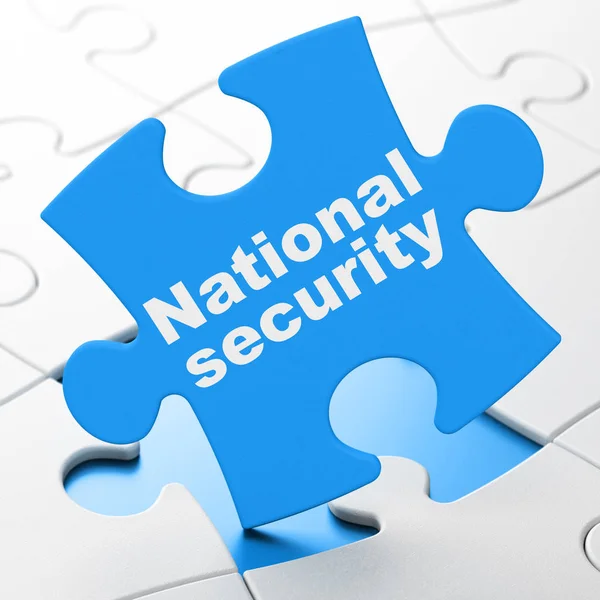 Concepto de privacidad: Seguridad Nacional en el fondo del rompecabezas — Foto de Stock