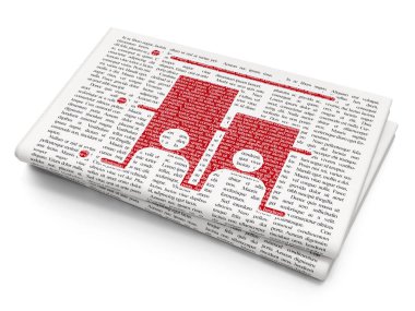 Politika kavramı: gazete arka plan üzerinde seçim