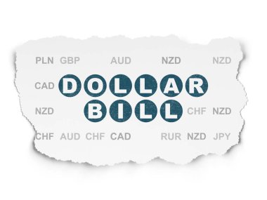 Para kavramı: dolar yırtık kağıt arka plan