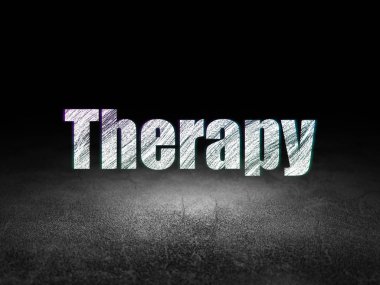 Sağlık kavramı: grunge karanlık odada tedavi