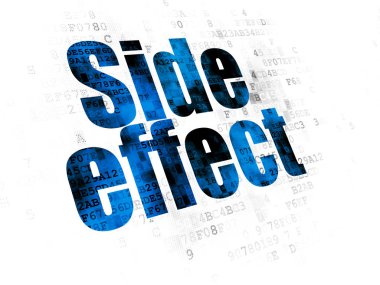 Sağlık kavramı: dijital arka plan üzerinde yan etkisi