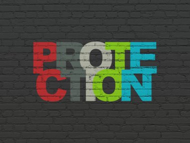 Koruma kavramı: duvar arka plan üzerinde koruma