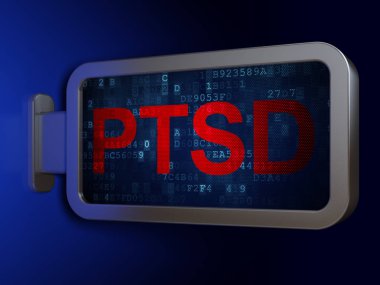 Sağlık kavramı: TSSB billboard arka plan üzerinde