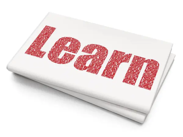Concetto di apprendimento: imparare su sfondo Blank Newspaper — Foto Stock