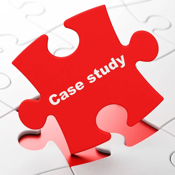 Onderwijs concept: case study over puzzel achtergrond — Stockfoto