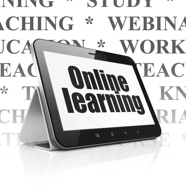 Eğitim kavramı: Tablet bilgisayar ile ekranda Online öğrenme — Stok fotoğraf