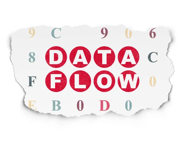 Information concept: Data Flow on Torn Paper background — Stock Photo, Image