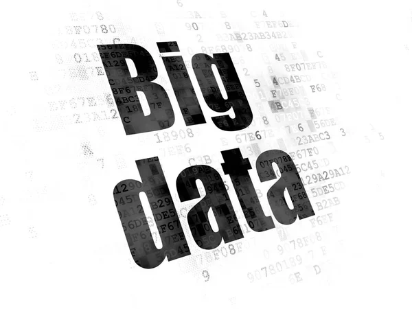 Concepto de información: Big Data sobre fondo digital —  Fotos de Stock