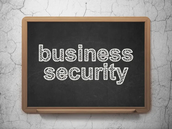 Concepto de seguridad: Seguridad empresarial en el fondo de pizarra — Foto de Stock
