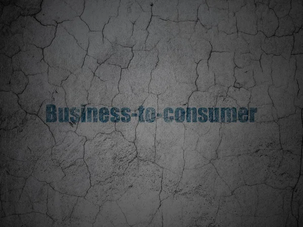 Επιχειρηματική ιδέα: επιχειρήσεων προς τους καταναλωτές σε φόντο τοίχο grunge — Φωτογραφία Αρχείου