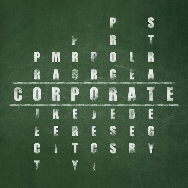 Finance koncept: Corporate i korsord — Stockfoto