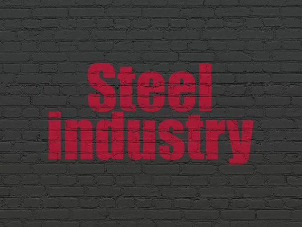Manufacuring concept: ijzer-en staalindustrie op muur achtergrond — Stockfoto
