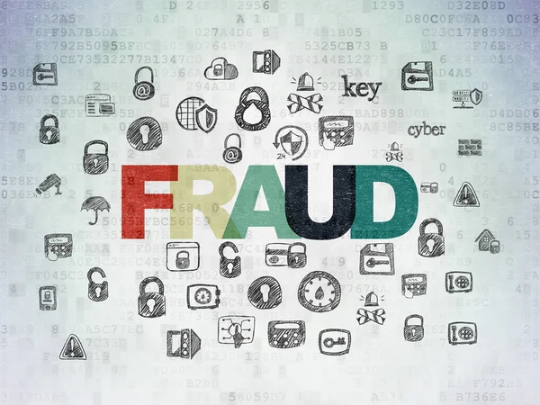 Veiligheidsconcept: fraude op digitale Data-Paper achtergrond — Stockfoto