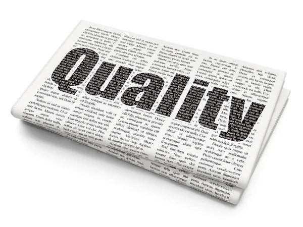 Advertising concept: Quality on Newspaper background — Stock Photo, Image