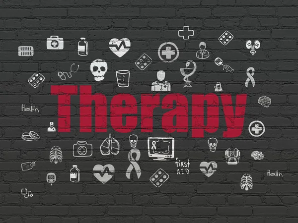 Concepto de salud: Terapia en el fondo de la pared — Foto de Stock