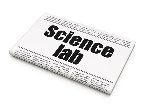 Concepto científico: titular del periódico Science Lab — Foto de Stock