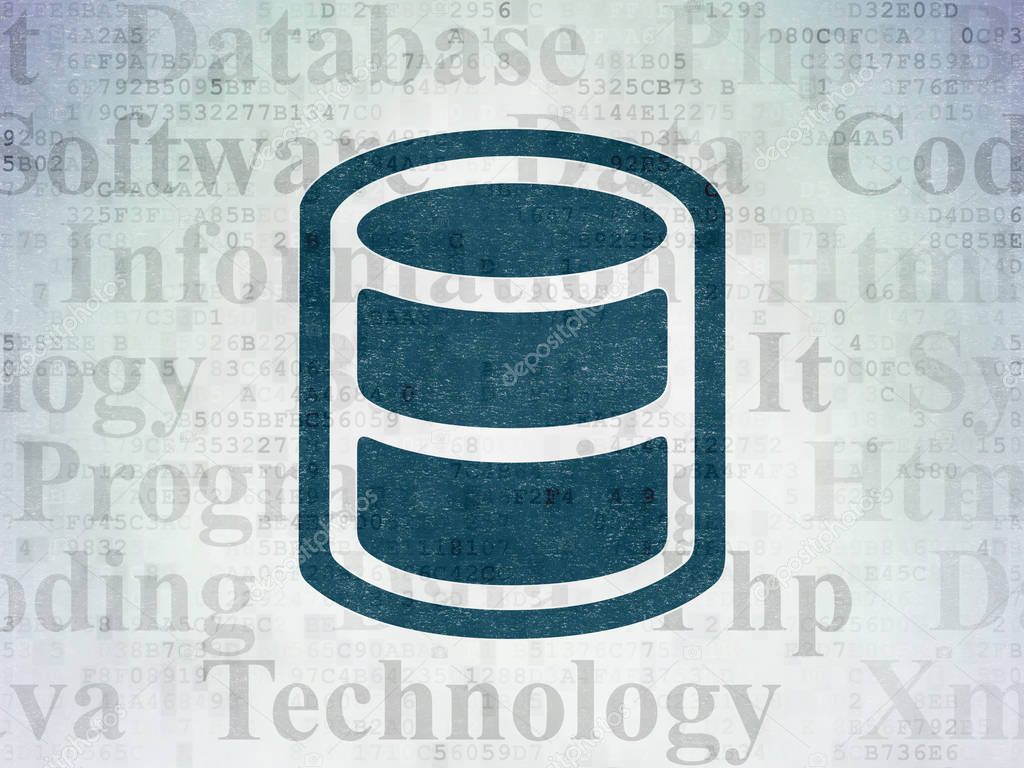 Database concept: Database on Digital Data Paper background