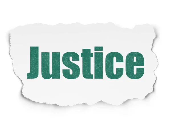 Concepto de derecho: Justicia en un contexto de papel desgarrado —  Fotos de Stock