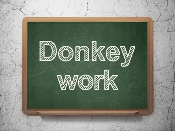 Business concept: Donkey Work on chalkboard background — Stock Photo, Image