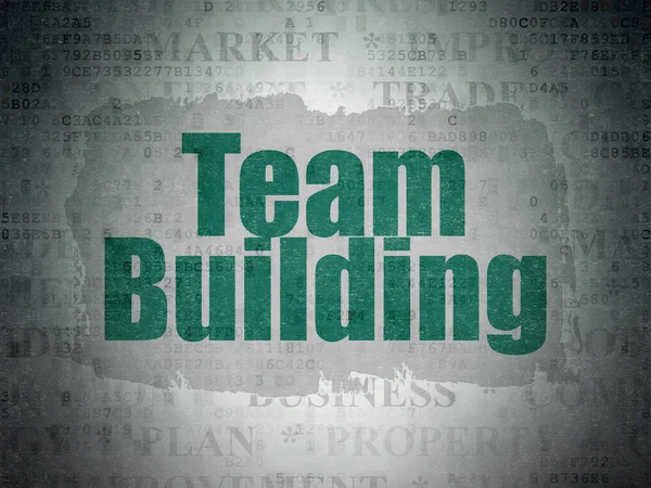 Geschäftskonzept: Teambuilding auf digitalem Datenpapier — Stockfoto