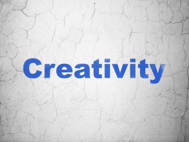 Reklam kavramı: yaratıcılık duvar arka plan üzerinde