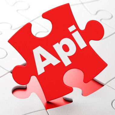 Yazılım kavramı: API bulmaca arka plan üzerinde