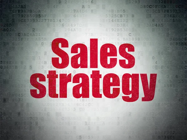 Koncepcja marketingu: strategii sprzedaży na tle cyfrowych danych papierze — Zdjęcie stockowe