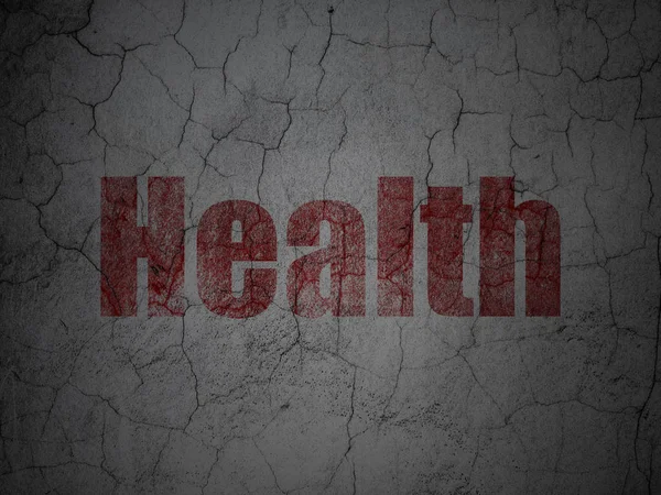 Concetto di salute: salute sullo sfondo della parete grunge — Foto Stock