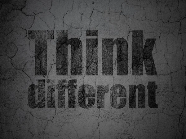 Studying concept: Think Different on grunge wall background — Stock Photo, Image