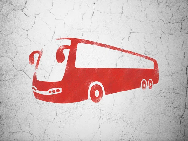 Concept de voyage : Bus sur fond mural — Photo