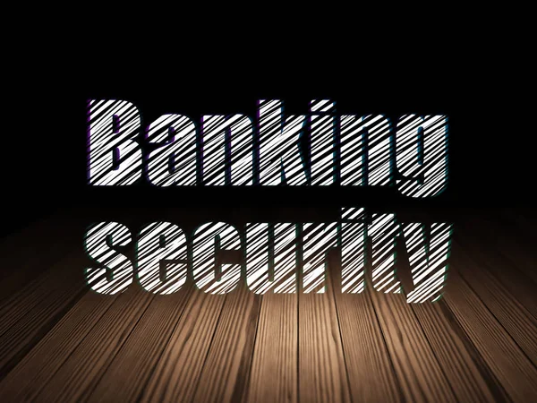 Biztonsági koncepció: Bankbiztonság a grunge sötét szobában — Stock Fotó