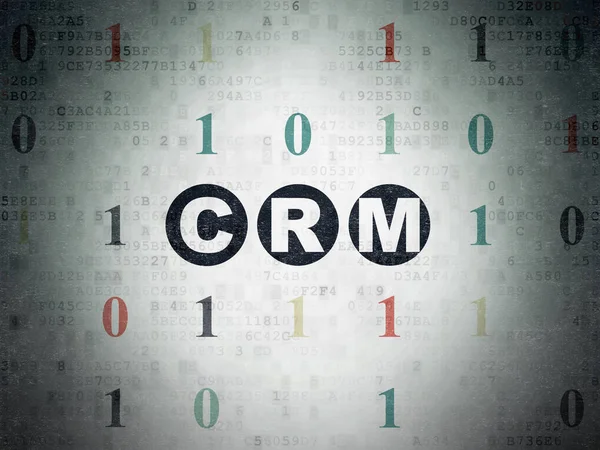 Finance concept: CRM on Digital Data Paper background — Stock Photo, Image