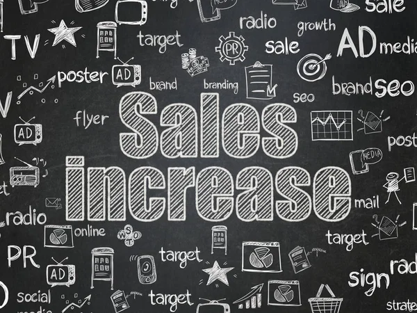 Marketing concept: Sales Increase on School board background