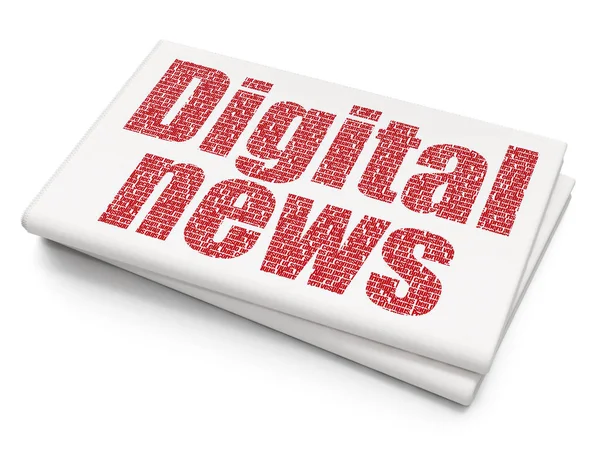 News concept: Digital News on Blank Newspaper background — Stock Photo, Image