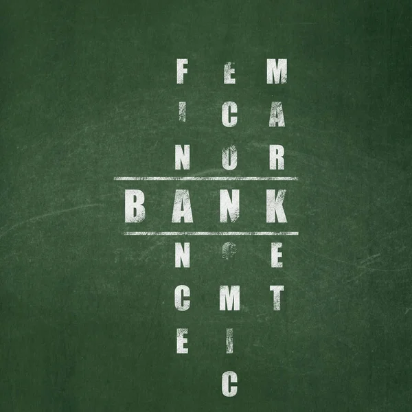 Conceito bancário: Bank in Crossword Puzzle — Fotografia de Stock