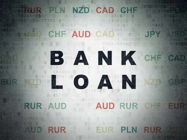 Banking concept: Bank Loan on Digital Data Paper background