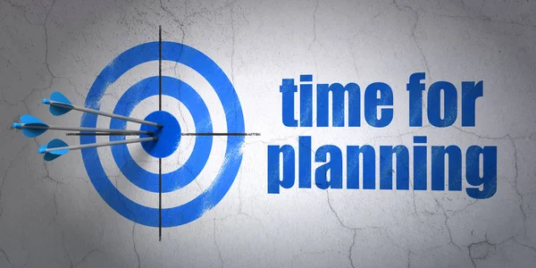 Zaman çizelgesi kavramı: hedef ve zaman planlaması duvar arka plan üzerinde — Stok fotoğraf