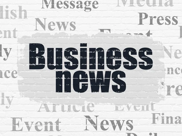 News concept: Business News on wall background — Stock Photo, Image