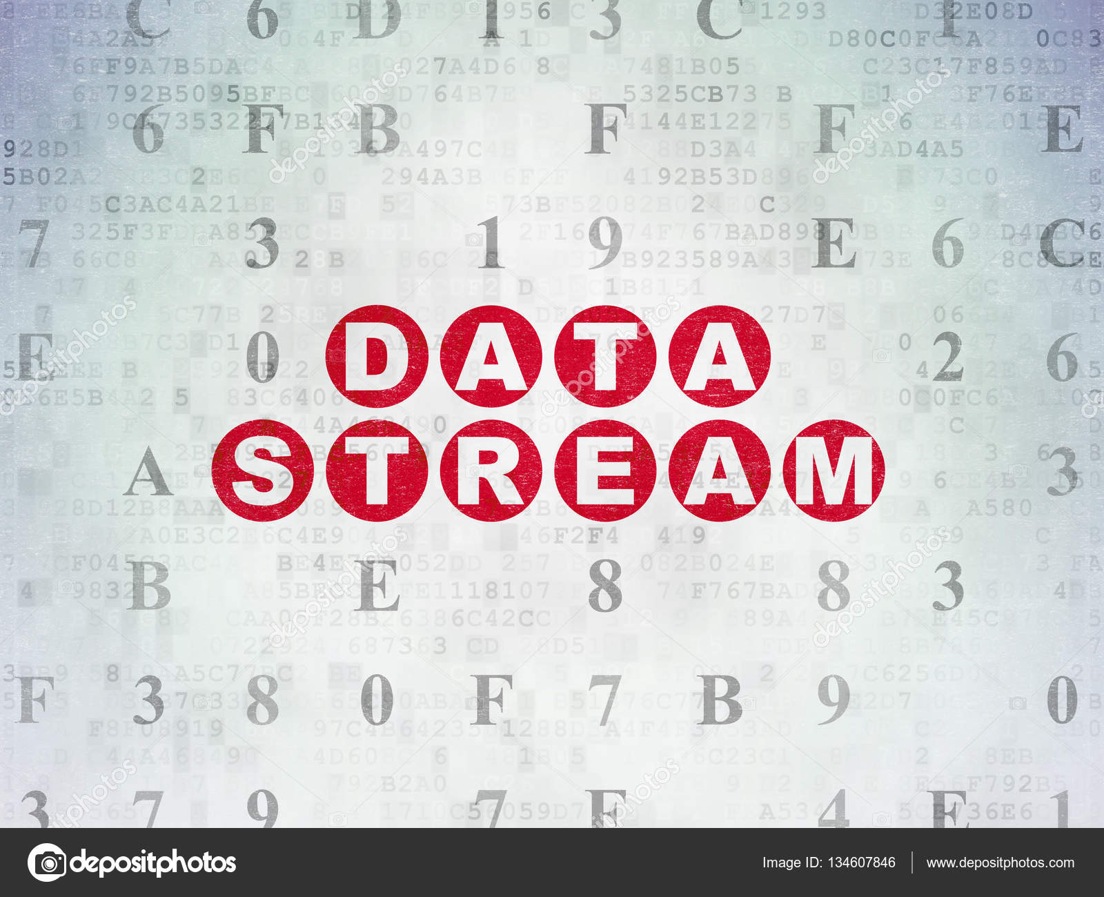 Concepto de datos: secuencia de datos sobre papel Digital de datos