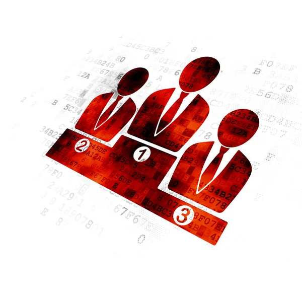 Lag koncept: företag team på digital bakgrund — Stockfoto