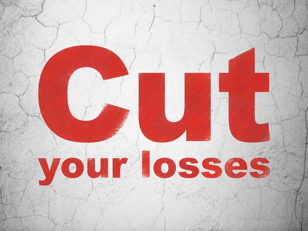 Finance concept: Cut Your losses on wall background