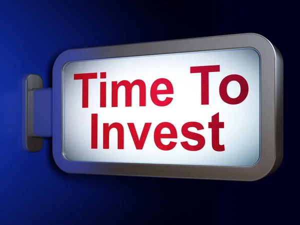 Koncept časové osy: čas pro investice na billboard pozadí — Stock fotografie