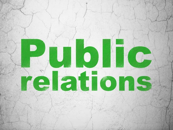 Advertising concept: Public Relations on wall background — Stock Photo, Image