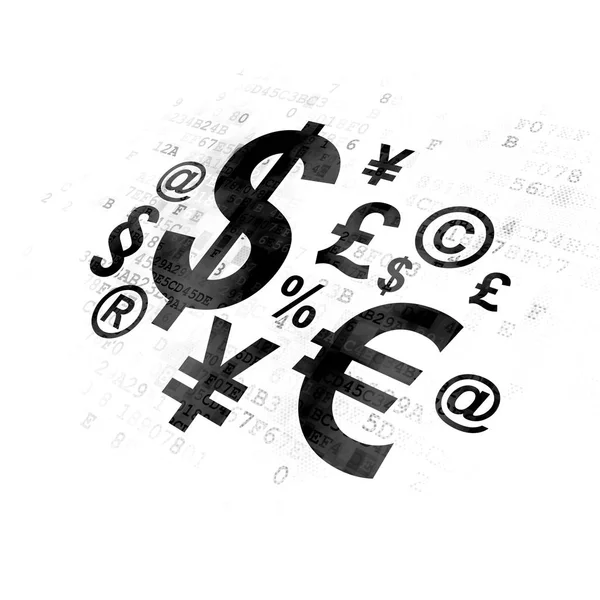 Marketing concept: Financiën symbool op digitale achtergrond — Stockfoto