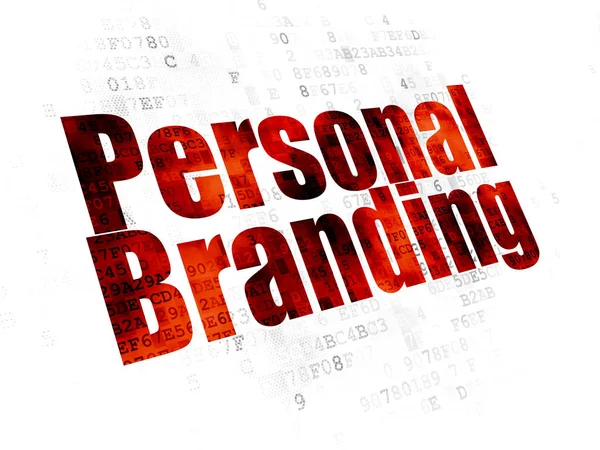 Conceito de marketing: Personal Branding em fundo digital — Fotografia de Stock