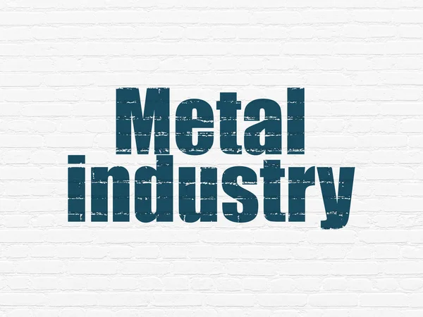 Manufacuring concept: Metal Industry on wall background — Stock Photo, Image