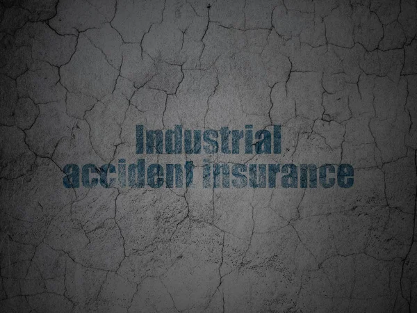 Versicherungskonzept: Arbeitsunfallversicherung vor Grunge-Hintergrund — Stockfoto