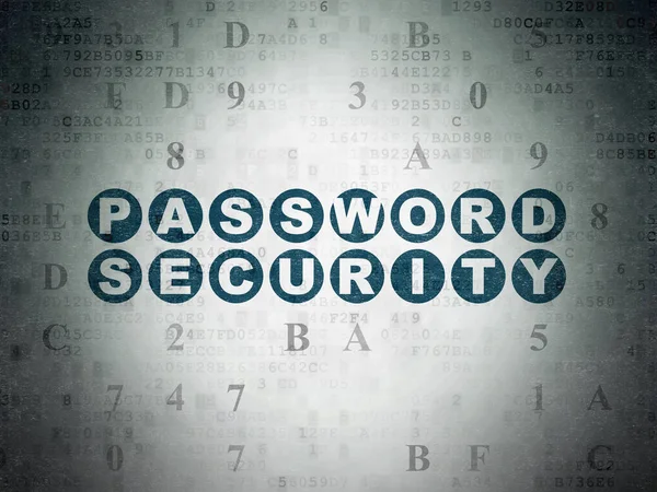 Concetto di sicurezza: sicurezza delle password sullo sfondo della carta dati digitale — Foto Stock